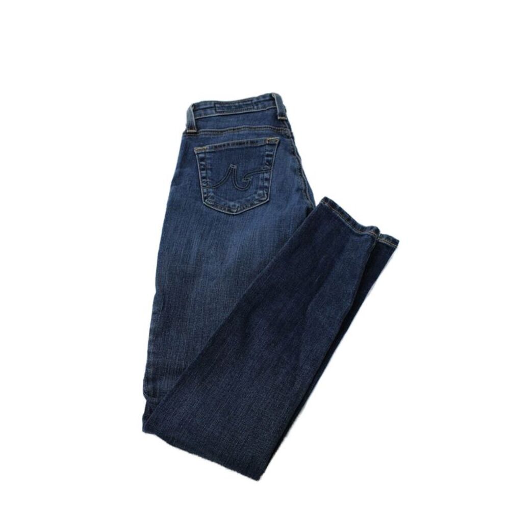 AG-ED Denim Womens Cotton Skinny Leg Patched Zipped Closure Jeans Blue Size 23